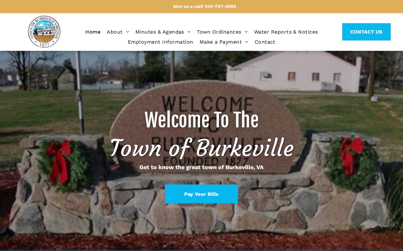 Burkeville warrant search should begin with the official town office contact